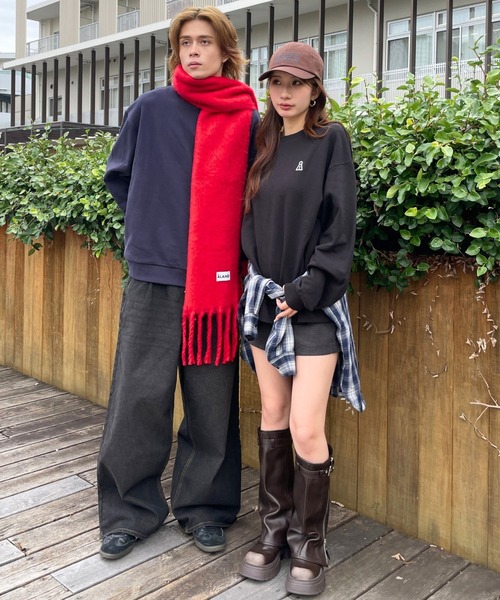 ALAND（エーランド）の「【UNISEX】ALAND／ワッペンスウェット（ウラケ）2973770（スウェット・レディース・ネイビー/ブラック/ライトグレー・MEDIUM/LARGE）」の4枚目の写真