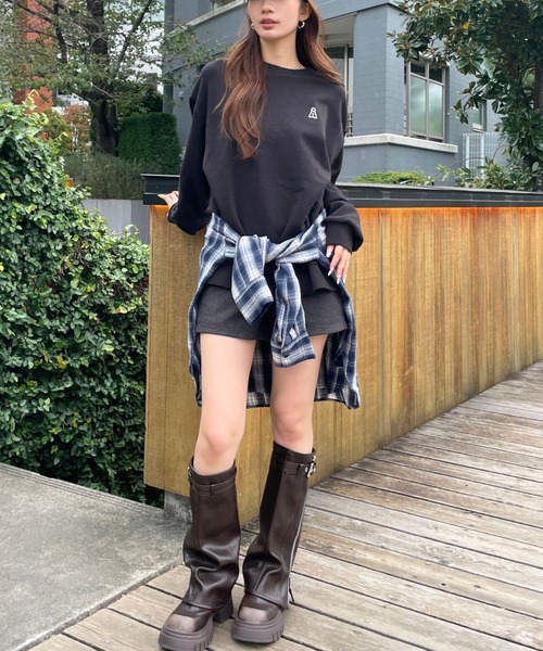 ALAND（エーランド）の「【UNISEX】ALAND／ワッペンスウェット（ウラケ）2973770（スウェット・レディース・ネイビー/ブラック/ライトグレー・MEDIUM/LARGE）」の6枚目の写真