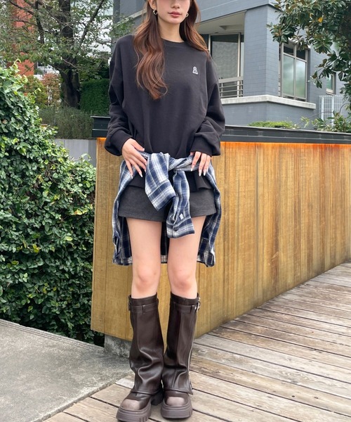 ALAND（エーランド）の「【UNISEX】ALAND／ワッペンスウェット（ウラケ）2973770（スウェット・レディース・ネイビー/ブラック/ライトグレー・MEDIUM/LARGE）」の7枚目の写真