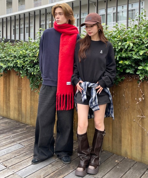 ALAND（エーランド）の「【UNISEX】ALAND／ワッペンスウェット（ウラケ）2973770（スウェット・レディース・ネイビー/ブラック/ライトグレー・MEDIUM/LARGE）」の5枚目の写真