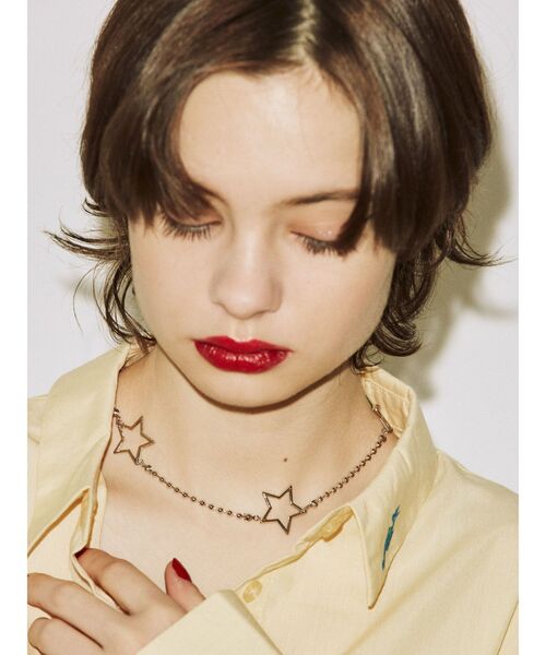 jouetie(ジュエティ)の「ボールチェーンスターネックレス(ネックレス・レディース・シルバー/ゴールド・FREE)」の2枚目の写真