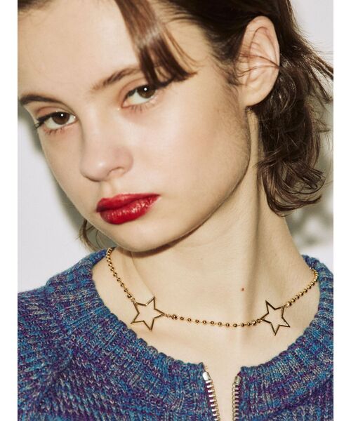 jouetie(ジュエティ)の「ボールチェーンスターネックレス(ネックレス・レディース・シルバー/ゴールド・FREE)」の3枚目の写真