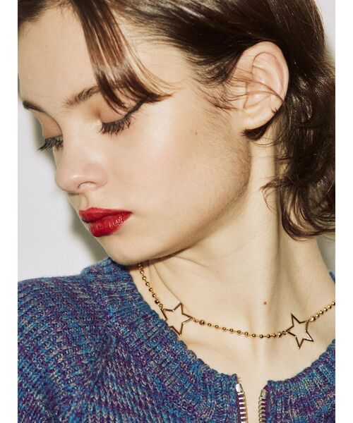 jouetie(ジュエティ)の「ボールチェーンスターネックレス(ネックレス・レディース・シルバー/ゴールド・FREE)」の4枚目の写真