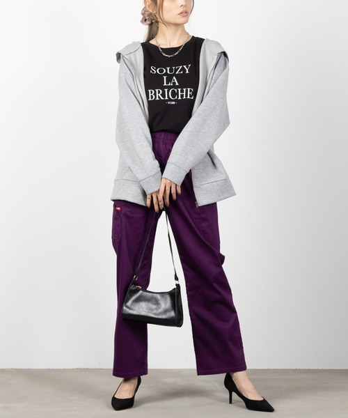 NAVY（ネイビー）の「NAVY ハンサムスウェット ジップパーカー（パーカー・レディース・杢グレー/ブラック/ホワイト系その他/ピンク系その他・フリー）」の5枚目の写真