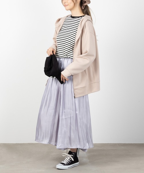 NAVY（ネイビー）の「NAVY ハンサムスウェット ジップパーカー（パーカー・レディース・杢グレー/ブラック/ホワイト系その他/ピンク系その他・フリー）」の10枚目の写真