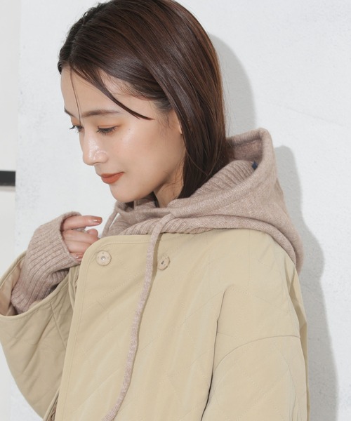 NANO universe(ナノユニバース)の「バラクラバ(ニットキャップ/ビーニー・レディース・ベージュ/ブラック/ライトグレー・FREE)」の1枚目の写真