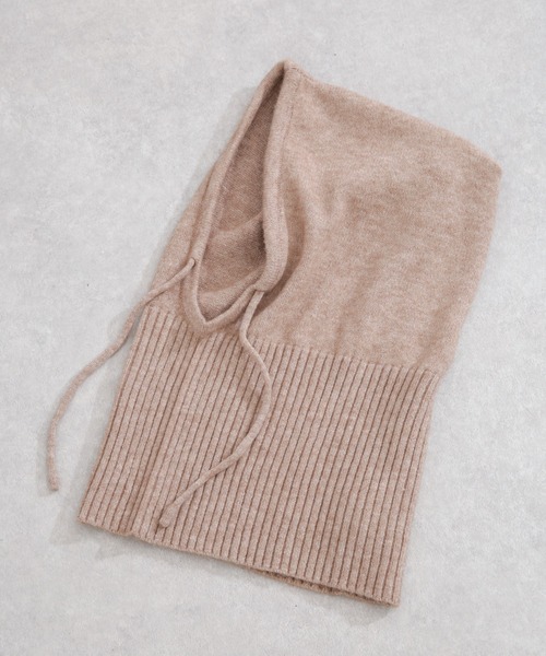 NANO universe(ナノユニバース)の「バラクラバ(ニットキャップ/ビーニー・レディース・ベージュ/ブラック/ライトグレー・FREE)」の12枚目の写真