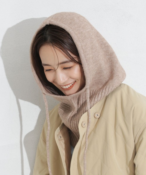 NANO universe(ナノユニバース)の「バラクラバ(ニットキャップ/ビーニー・レディース・ベージュ/ブラック/ライトグレー・FREE)」の6枚目の写真