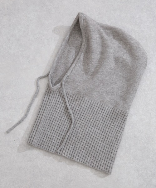 NANO universe(ナノユニバース)の「バラクラバ(ニットキャップ/ビーニー・レディース・ベージュ/ブラック/ライトグレー・FREE)」の7枚目の写真