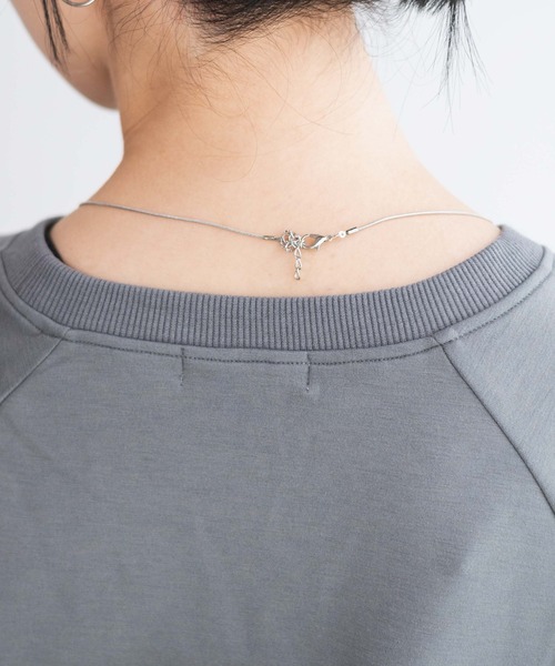 WEGO（ウィゴー）の「WEGO/ダンボールクロップドプルオーバー（スウェット・レディース・杢グレー/オフホワイト/スミクロ・FREE）」の9枚目の写真