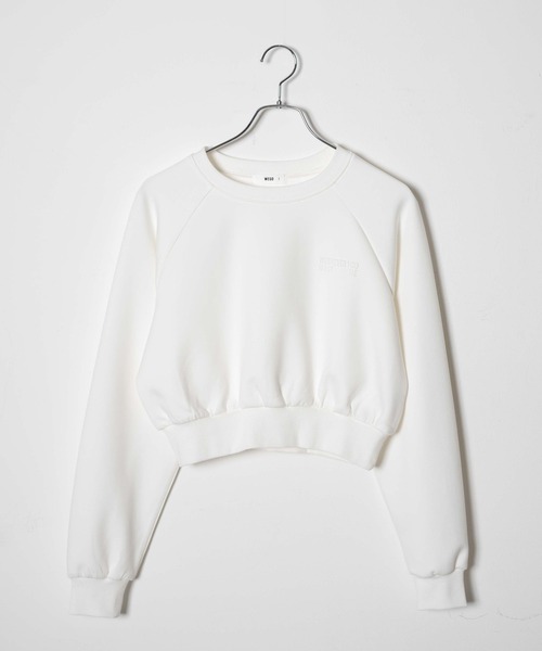 WEGO（ウィゴー）の「WEGO/ダンボールクロップドプルオーバー（スウェット・レディース・杢グレー/オフホワイト/スミクロ・FREE）」の22枚目の写真