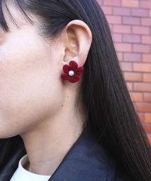 misto accessories | ベルベットフラワーピアス(ピアス(両耳用))