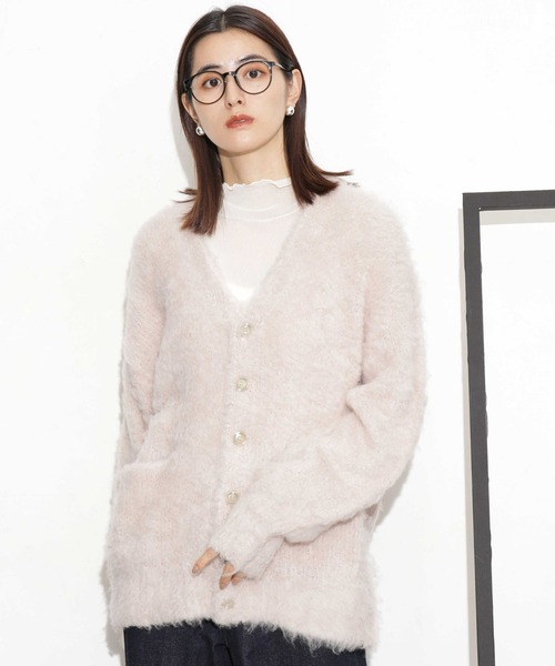 NANO universe（ナノユニバース）の「シャギーニットカーディガン（カーディガン/ボレロ・レディース・ブラウン/ネイビー/ベージュ・FREE）」の11枚目の写真