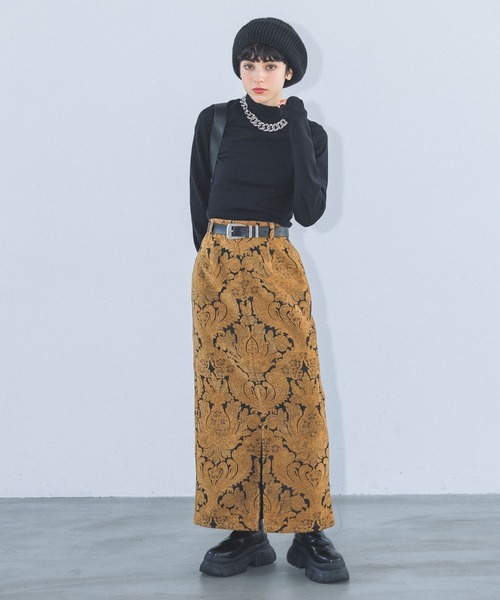 PAGEBOY(ページボーイ)の「ジャガードナロースカート(スカート・レディース・ブルー系その他/マスタード/レッド系その他・FREE)」の10枚目の写真
