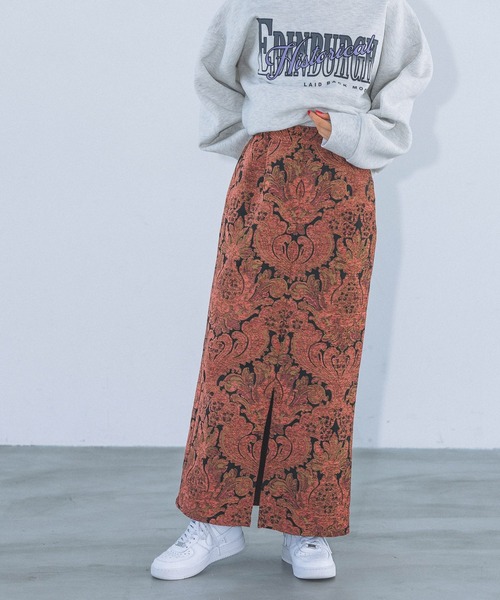 PAGEBOY(ページボーイ)の「ジャガードナロースカート(スカート・レディース・ブルー系その他/マスタード/レッド系その他・FREE)」の12枚目の写真