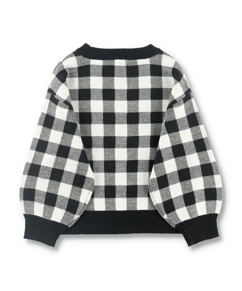 BRANSHES（ブランシェス）の「【プチレディ】ジャガードニットトップス（ニット/セーター・キッズ・ラベンダー/ブラック・S/M/XL/L）」の4枚目の写真