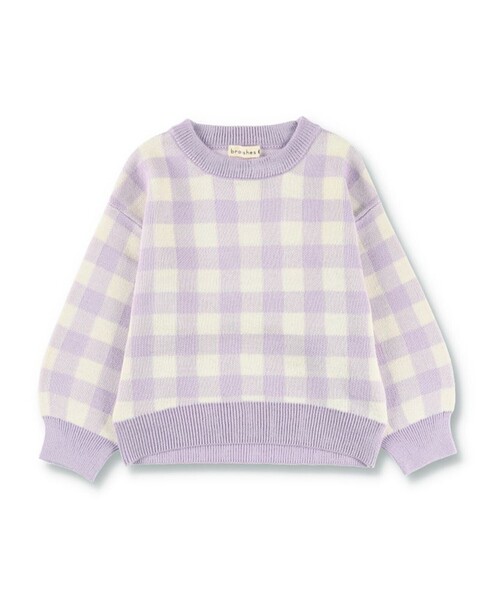 BRANSHES（ブランシェス）の「【プチレディ】ジャガードニットトップス（ニット/セーター・キッズ・ラベンダー/ブラック・S/M/XL/L）」の8枚目の写真