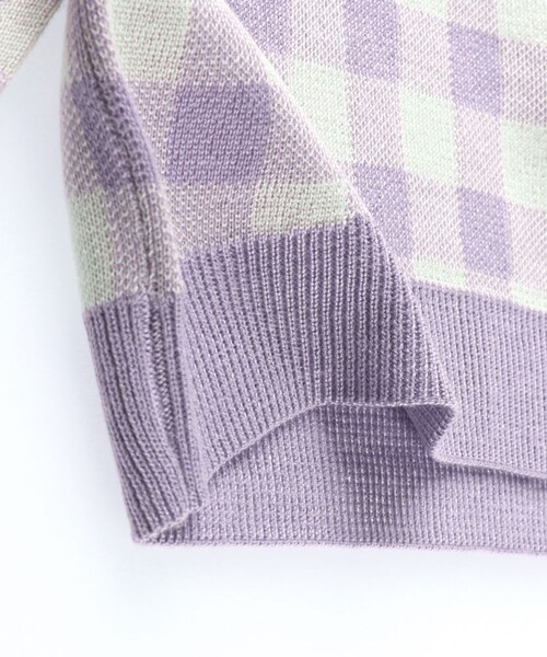 BRANSHES（ブランシェス）の「【プチレディ】ジャガードニットトップス（ニット/セーター・キッズ・ラベンダー/ブラック・S/M/XL/L）」の14枚目の写真