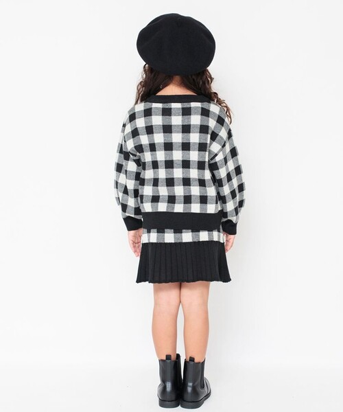 BRANSHES（ブランシェス）の「【プチレディ】ジャガードニットトップス（ニット/セーター・キッズ・ラベンダー/ブラック・S/M/XL/L）」の22枚目の写真