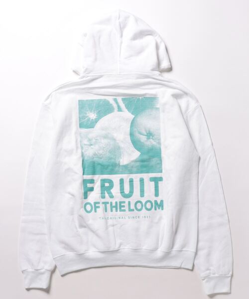FRUIT OF THE LOOM(フルーツオブザルーム)の「プリントフーディ23 / 長袖 / スウェット / パーカー / バック / ロゴ / プリント / カジュアル / ユニセックス(パーカー・メンズ・イエロー/グリーン/レッド/サックスブルー・M/L/XL)」の5枚目の写真