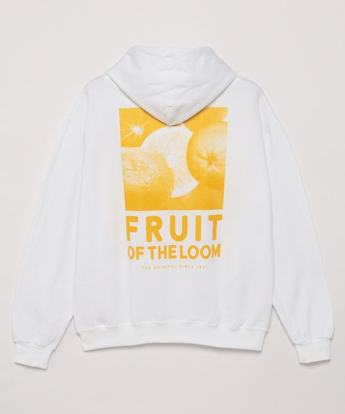 FRUIT OF THE LOOM(フルーツオブザルーム)の「プリントフーディ23 / 長袖 / スウェット / パーカー / バック / ロゴ / プリント / カジュアル / ユニセックス(パーカー・メンズ・イエロー/グリーン/レッド/サックスブルー・M/L/XL)」の11枚目の写真