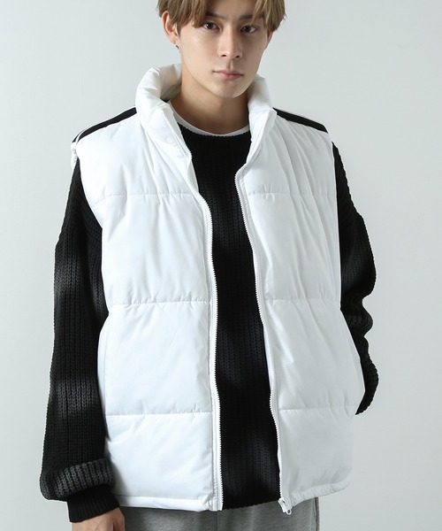 improves（インプローブス）の「中綿ダウン スタンドベスト（ダウンベスト・メンズ・ホワイト/ブラック・MEDIUM/LARGE）」の3枚目の写真
