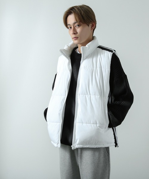 improves（インプローブス）の「中綿ダウン スタンドベスト（ダウンベスト・メンズ・ホワイト/ブラック・MEDIUM/LARGE）」の4枚目の写真