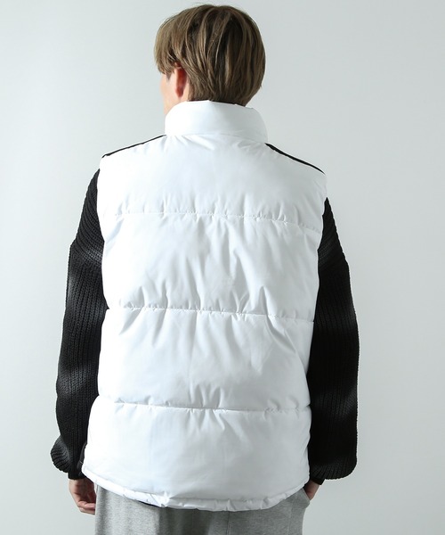 improves（インプローブス）の「中綿ダウン スタンドベスト（ダウンベスト・メンズ・ホワイト/ブラック・MEDIUM/LARGE）」の7枚目の写真
