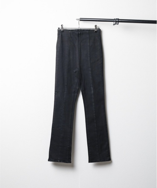 CIMARRON(シマロン)の「【CIMARRON JEANS】 FIT FLARE PANTS(デニムパンツ・レディース・ブラック/オレンジ/インディゴブルー/グレイッシュベージュ・25/26/24)」の2枚目の写真