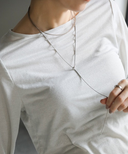 select MOCA（セレクトモカ）の「ネックカフYシェイプマルチWAYネックレスSET（ネックレス・レディース・ゴールド/シルバー・FREE）」の12枚目の写真