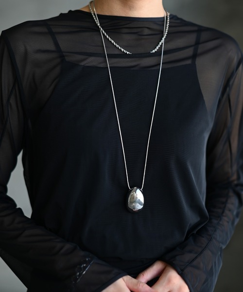 Marient（マリエント）の「Drop Long Necklace／ネックレス（ネックレス・レディース・シルバー・FREE）」の12枚目の写真