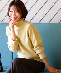 Ehre style（エーレスタイル）の「大人のショート丈暖かタートルニット（ニット/セーター）」