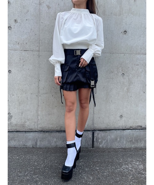 DURAS（デュラス）の「Back ribbon blouse（シャツ/ブラウス・レディース・ホワイト/ブラック・FREE）」の12枚目の写真