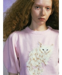 樋上公実子コラボ“Ru”ジャガードニット FURFUR ブルー FURFUR（ファーファー）の「樋上公実子コラボ“Ru”ジャガード