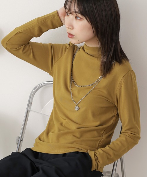 ROOPTOKYO（ループトウキョウ）の「ハイネックカットソー（Tシャツ/カットソー・レディース・イエロー/レッド/ブラウン/ベージュ/ブラック/ホワイト/アイボリー/グレー系その他/アッシュブラウン/ライトブラウン・FREE）」の9枚目の写真