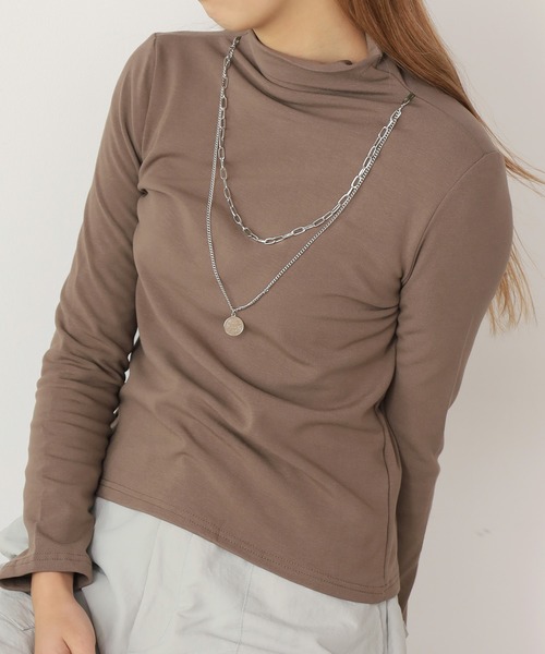 ROOPTOKYO（ループトウキョウ）の「ハイネックカットソー（Tシャツ/カットソー・レディース・イエロー/レッド/ブラウン/ベージュ/ブラック/ホワイト/アイボリー/グレー系その他/アッシュブラウン/ライトブラウン・FREE）」の6枚目の写真