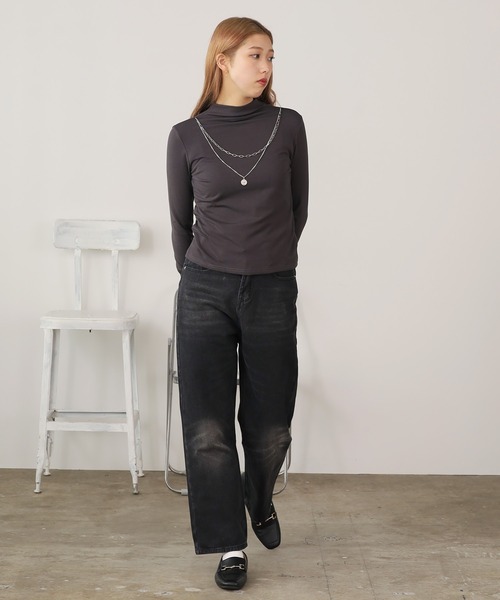 ROOPTOKYO（ループトウキョウ）の「ハイネックカットソー（Tシャツ/カットソー・レディース・イエロー/レッド/ブラウン/ベージュ/ブラック/ホワイト/アイボリー/グレー系その他/アッシュブラウン/ライトブラウン・FREE）」の22枚目の写真