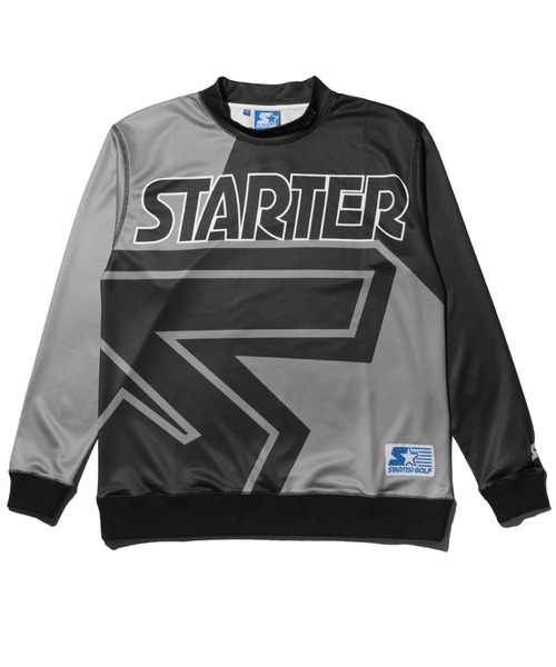 STARTER BLUE LABEL(スターターブルーレーベル)の「【STARTER GOLF】スターターゴルフ FIELDSENSOR(R)吸水速乾 STARTERビックロゴ モックネック長袖カットソー SG-123017(Tシャツ/カットソー・メンズ・ホワイト/イエロー/ブルー/レッド/ブラック・XS/L/XL/S/M)」の2枚目の写真