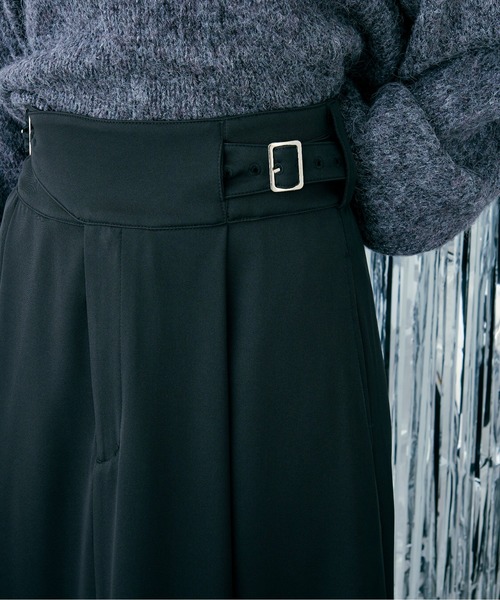Ellno Loset（エルノロゼット）の「バックルベルトロングスカート/SETUP対応（スカート・メンズ・ブラック/グレー系その他・MEDIUM/LARGE）」の9枚目の写真