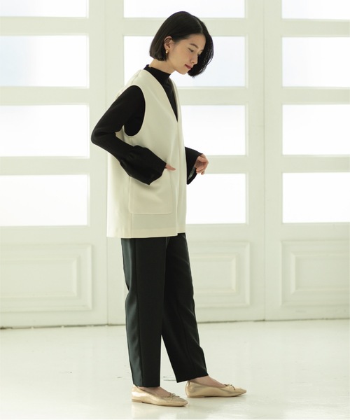 OPAQUE.CLIP（オペークドットクリップ）の「◆≪ヒルナンデス！で紹介≫ Vネックベスト（ベスト・レディース・ベージュ/オフホワイト/ブラック・36/38/40/42）」の12枚目の写真