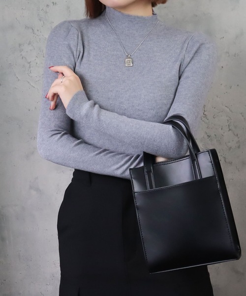 blackdia ocean(ブラックダイヤオーシャン)の「blackdia ocean ボトルネックリブニット トップス(ニット/セーター・レディース・ホワイト/クリーム/ベージュ/グレー/ブラック/ライトブラウン/ライトグレー系/ピンク/モカ・FREE)」の17枚目の写真