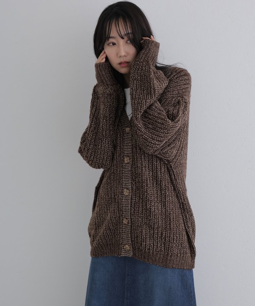 ElegChic(エレグシック)の「モヘアライクカーディガン(カーディガン/ボレロ・レディース・ブラウン/ブラック/ライトグレー・M)」の10枚目の写真