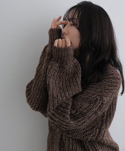 ElegChic(エレグシック)の「モヘアライクカーディガン(カーディガン/ボレロ・レディース・ブラウン/ブラック/ライトグレー・M)」の11枚目の写真