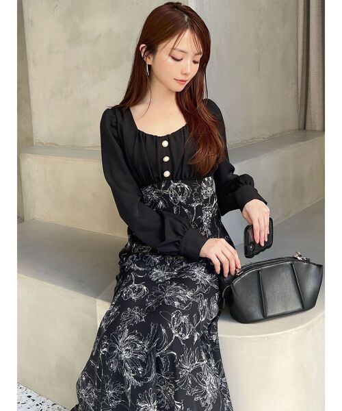 RESEXXY(リゼクシー)の「フロントギャザーマーメイドワンピース(ワンピース・レディース・ホワイト/ブラック・SMALL/MEDIUM)」の17枚目の写真