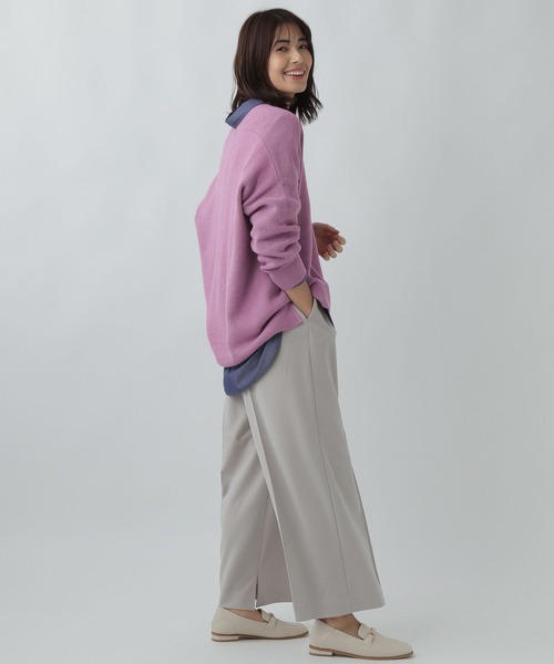 Elura（エルーラ）の「サマ見えリラクシーワイドパンツ（その他パンツ・レディース・ホワイト/ネイビー/ブラック/グレイッシュベージュ・SMALL/MEDIUM/LARGE）」の5枚目の写真