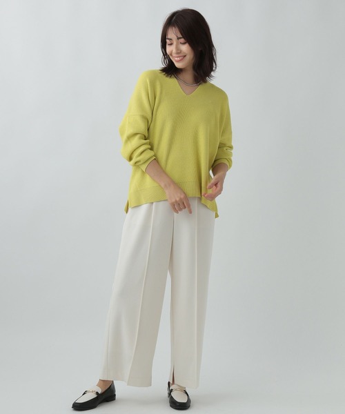 Elura（エルーラ）の「サマ見えリラクシーワイドパンツ（その他パンツ・レディース・ホワイト/ネイビー/ブラック/グレイッシュベージュ・SMALL/MEDIUM/LARGE）」の10枚目の写真