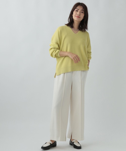 Elura（エルーラ）の「サマ見えリラクシーワイドパンツ（その他パンツ・レディース・ホワイト/ネイビー/ブラック/グレイッシュベージュ・SMALL/MEDIUM/LARGE）」の11枚目の写真