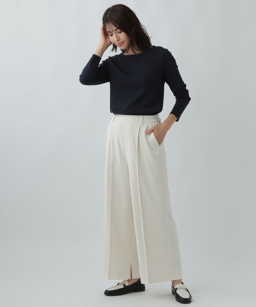 Elura（エルーラ）の「サマ見えリラクシーワイドパンツ（その他パンツ・レディース・ホワイト/ネイビー/ブラック/グレイッシュベージュ・SMALL/MEDIUM/LARGE）」の12枚目の写真