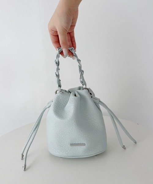 CLEA(クレア)の「2WAY PUミニ巾着チェーンショルダーバッグ(ショルダーバッグ・レディース・ブラック/ミント/ホワイト/ピンク・FREE)」の12枚目の写真