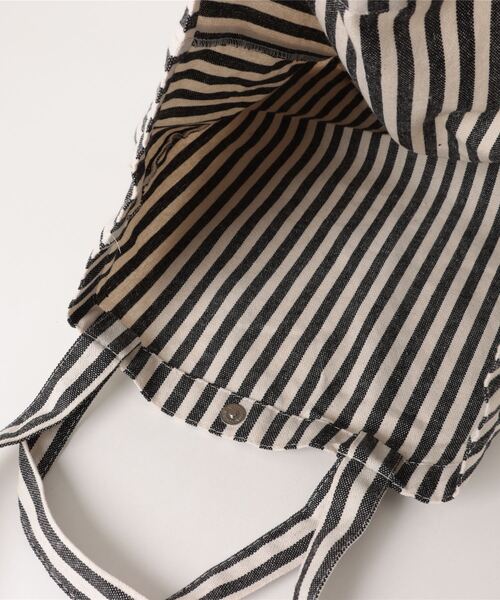 VIBGYOR Women（ヴィブジョー　ウィメン）の「【urge select】《大容量》ストライプ デザイン ビッグトートバッグ【2way/A4サイズ収納可能】（トートバッグ・レディース・ブラック/ネイビー/グリーン/ピンク・FREE）」の5枚目の写真